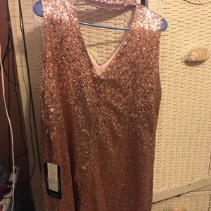 PINK SEQUIN MINI DRESS